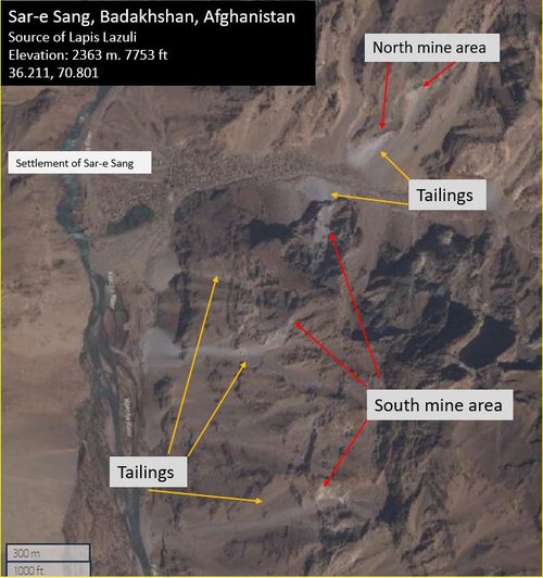 Figure 1.0: Overview of Sar-e Sang - Maxar - 2022-04-15