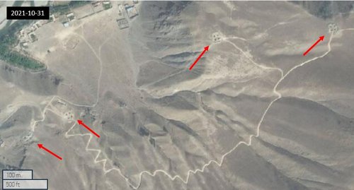 Figure 3.7: an overview of the unusual excavations at (35.35677, 69.61188)  from 10/31/2021.