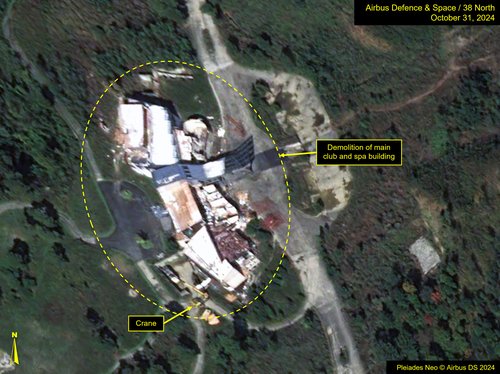 Figure 6. Imagery from October 2024 shows demolition of the main club and spa building at Ananti Golf Resort and Spa.