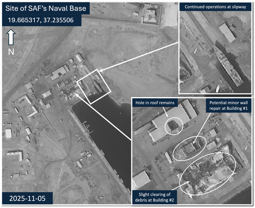Sudanese Armed Forces Naval Base Nov 2025