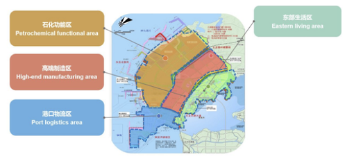 An overlay showing Yangpu EDZ Industrial Planning Layout