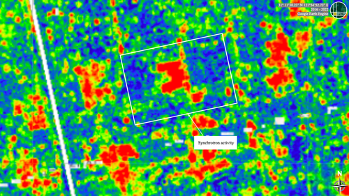 Figure 4.2: Sentinel imagery of the Synchrotron Radiation Facility development from 2016-2022.