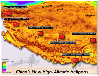 Figure 4: China's New High-Altitude Heliports above 14,500 feet MSL