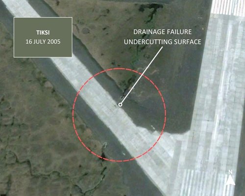 Figure 80. Tiksi drainage damage