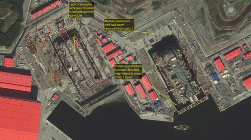 Murmansk Yard July 15, 2022. Copyright Maxar 2022.