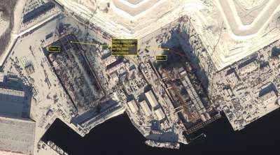 Murmansk Yard March 24, 2022. Copyright Maxar 2022.