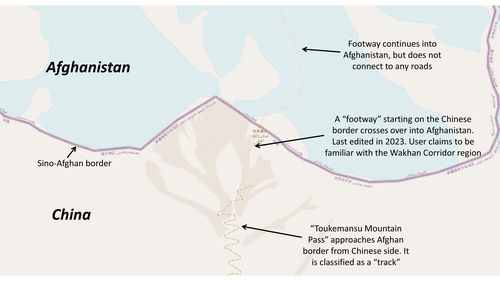 Toukemansu Mountain Pass on Open Street Map
