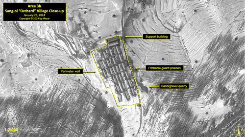 A close-up satellite image of the Sang-ni 