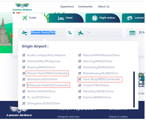 cambodia airlines red
