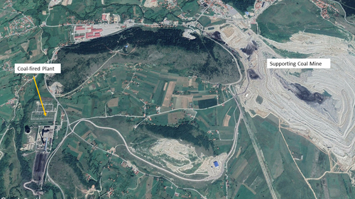 coal plant and mine annotated