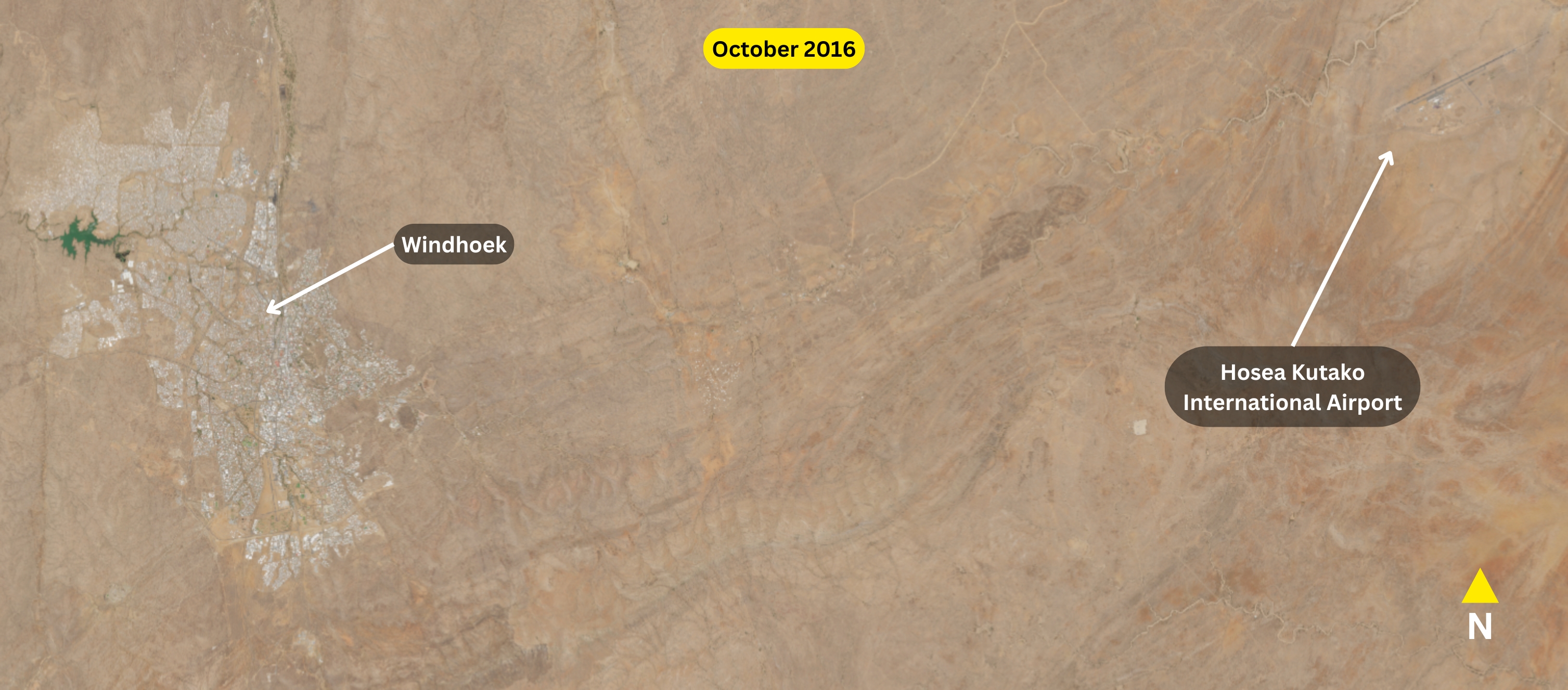 Space between Windhoek and airport pre-TR9/1